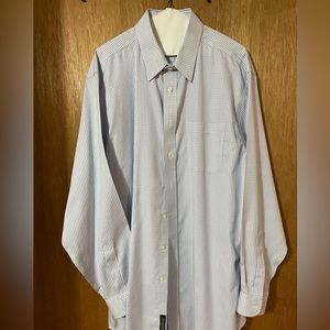 Jos. A. Bank Blue Checkered 17 1/2 36 Dress shirt